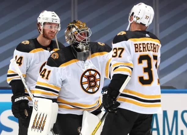 Bruins celebrating