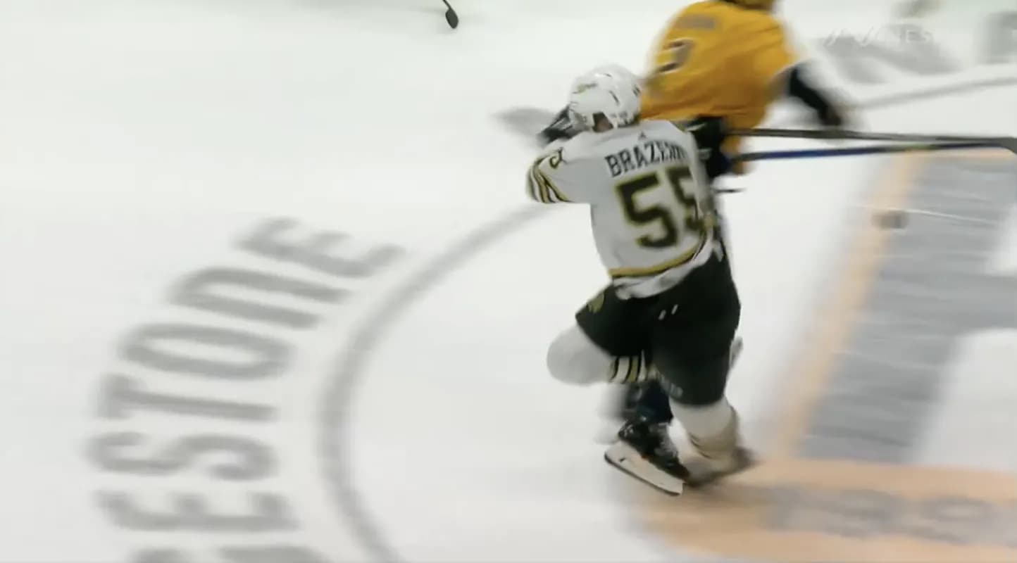Luke Schenn and Justin Brazeau