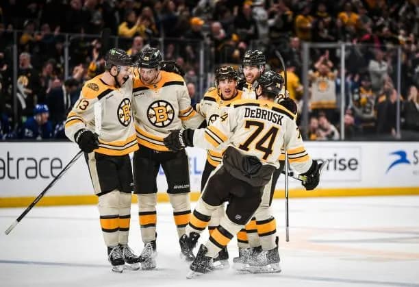 Boston Bruins celebrating