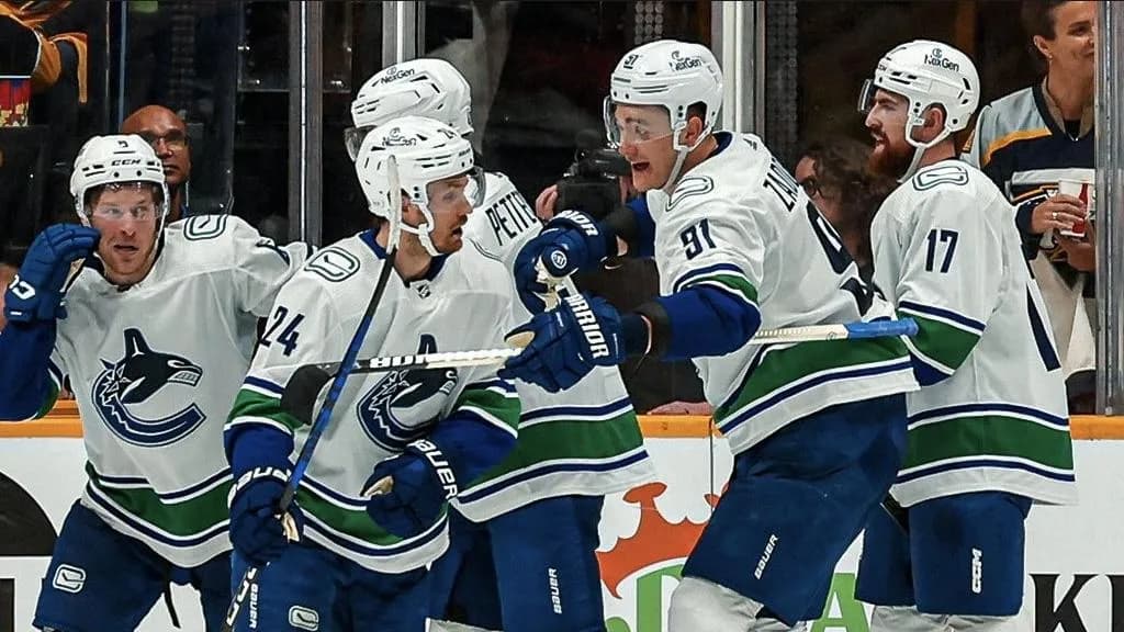 Vancouver Canucks celebrating