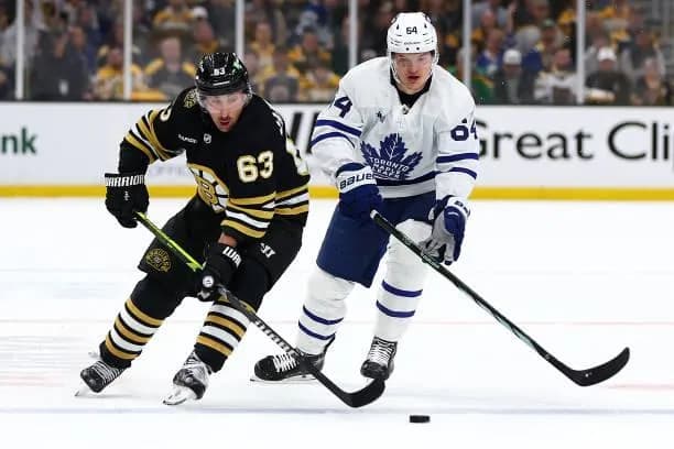 David Kampf and Brad Marchand