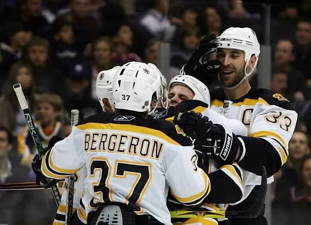Boston Bruins celebrating