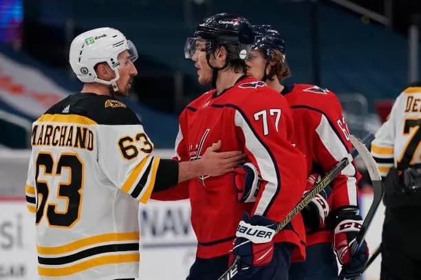 T.J. Oshie and Brad Marchand