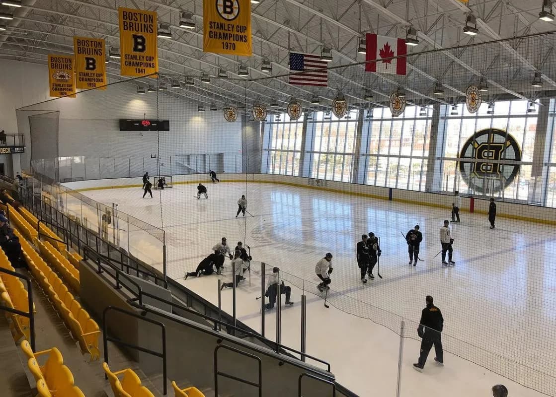 Boston Bruins practice facility Warrior ice