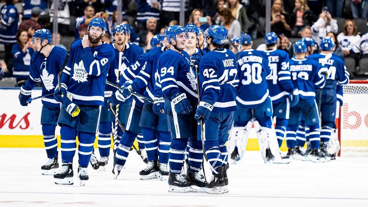 Toronto Maple Leafs celebrating