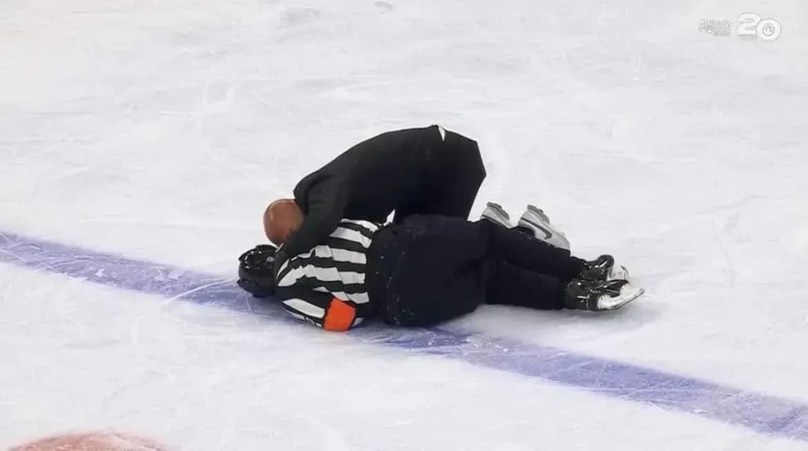Mitch Dunning after suffering an injury