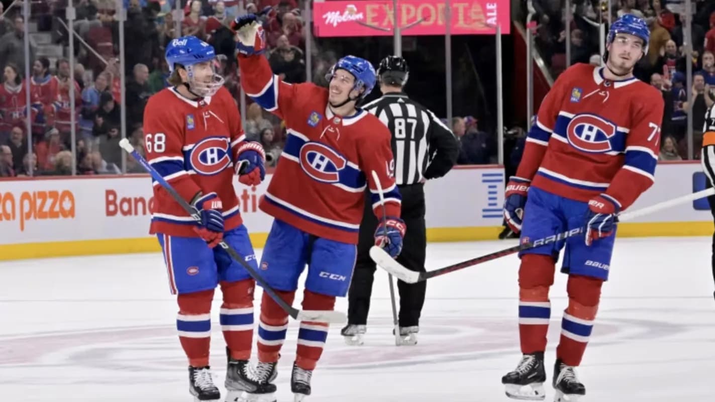 Montreal Canadiens celebrating