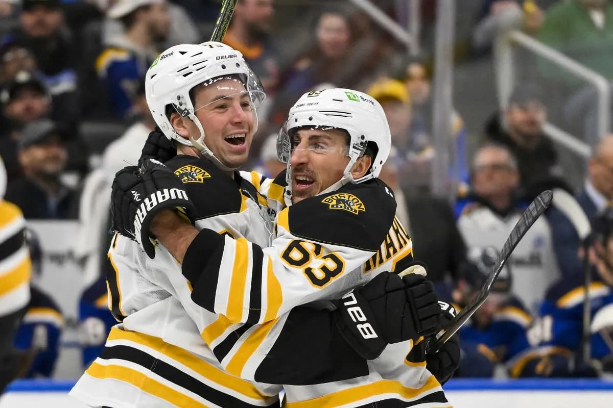 Brad Marchand and Charlie McAvoy