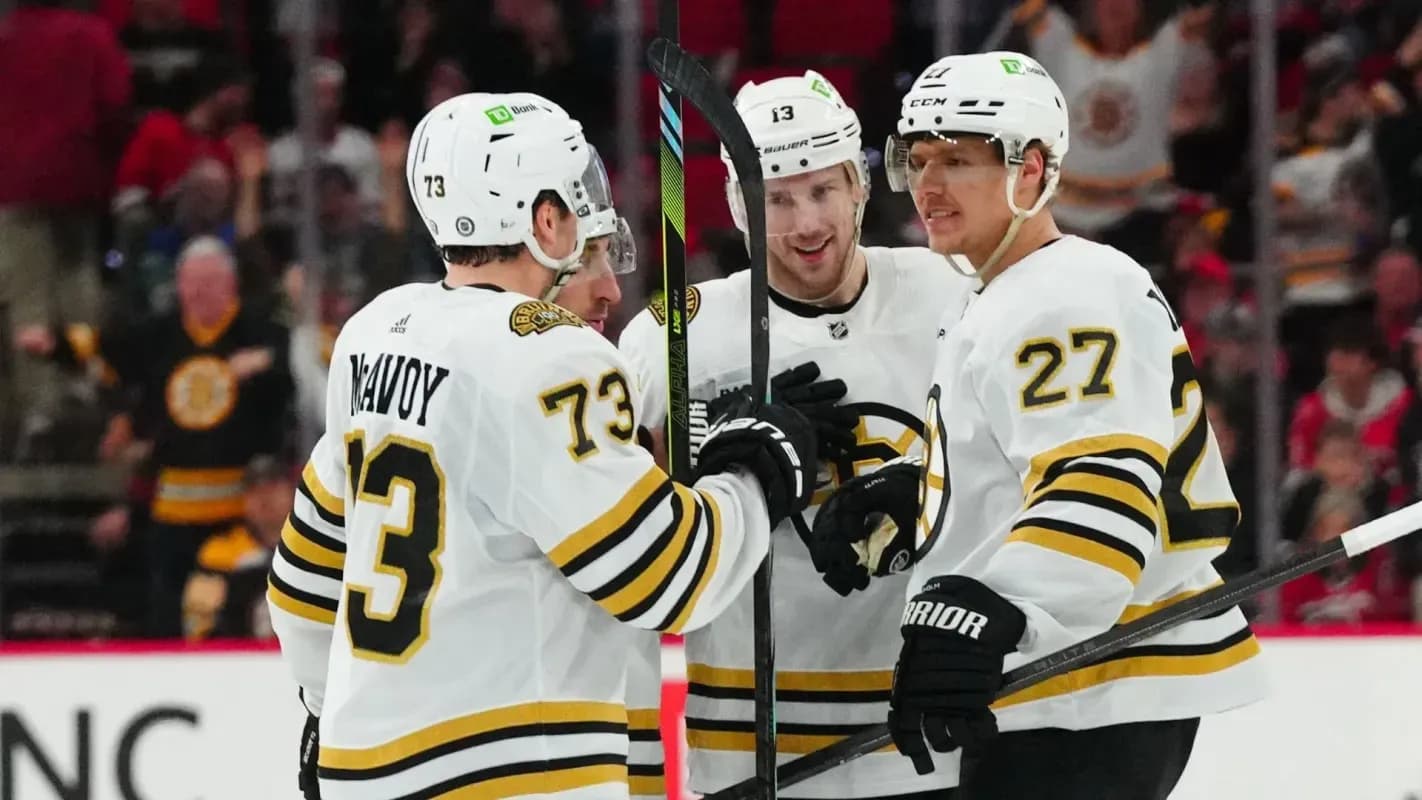 Charlie McAvoy and Hampus LIndholm