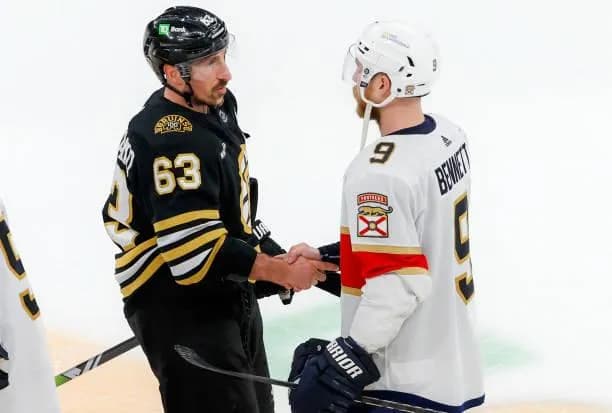 Brad Marchand and Sam Bennett