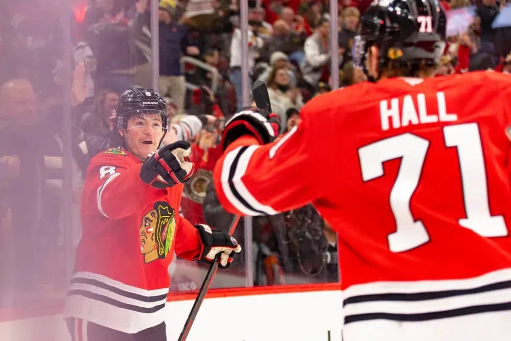 Ryan Donato celebrating