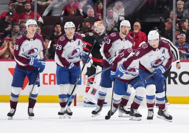 Martin Necas and Nathan Mackinnon