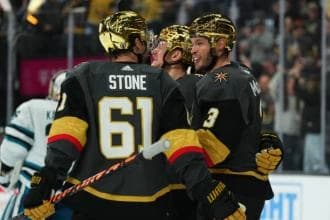 Vegas Golden Knights celebrating