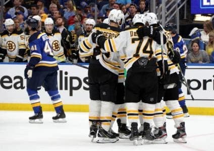 Boston Bruins celebrating