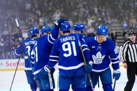 Toronto Maple Leafs celebrating
