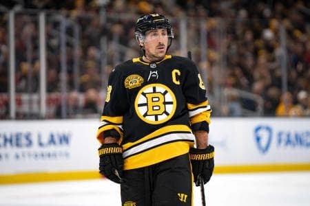 Boston Bruins left wing Brad Marchand (63) during the third period of a game against the Montreal Canadiens at TD Garden