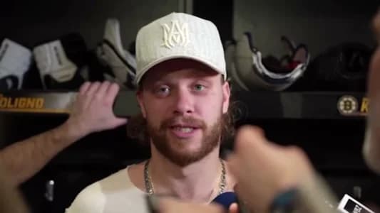 David Pastrnak postgame