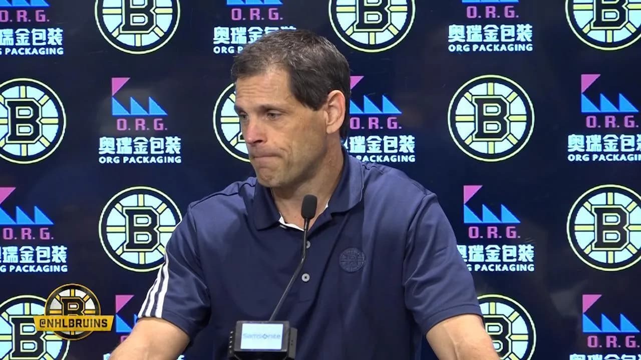 GM Don Sweeney addressing the media