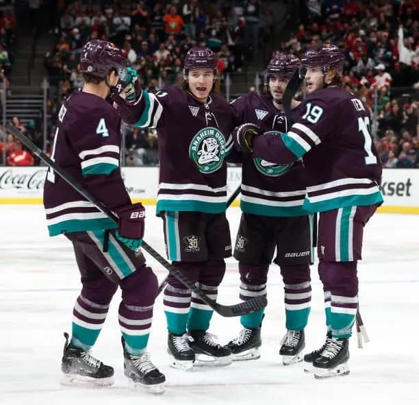 Ducks celebrating