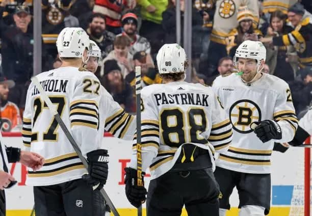 Boston Bruins celebrating