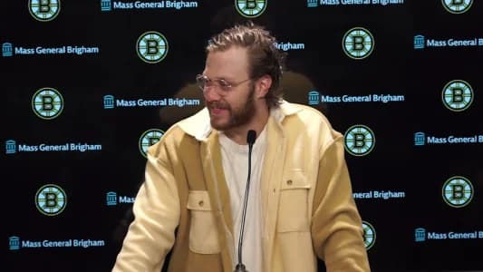 Pastrnak just spotted something in James Hagens and it’s turning heads